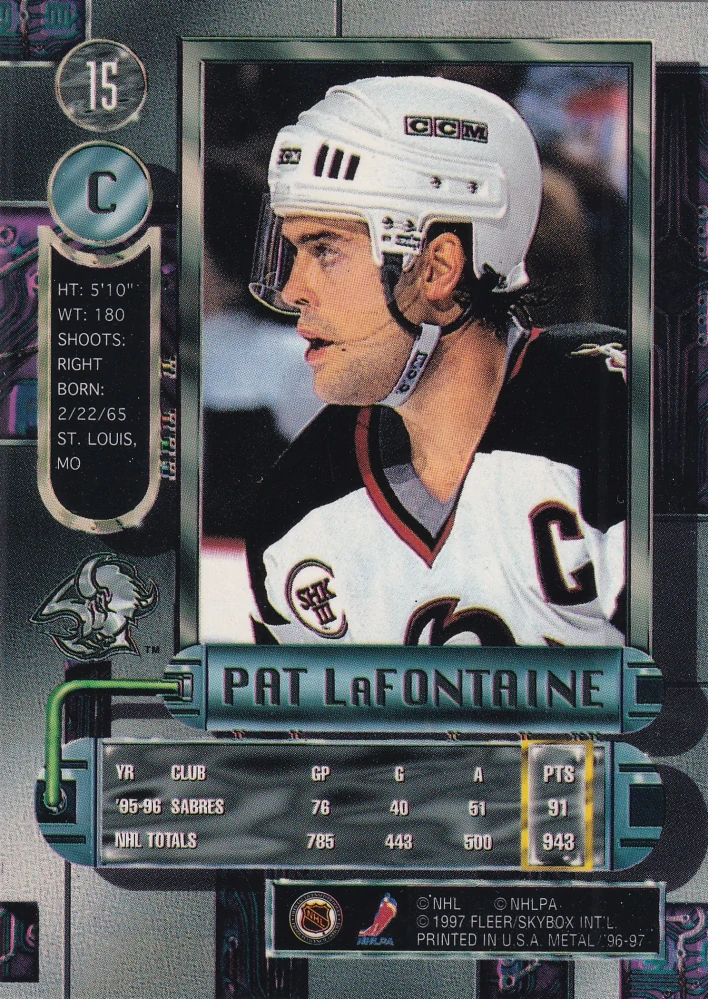 1996-97 Fleer Metal - Pat LaFontaine #15