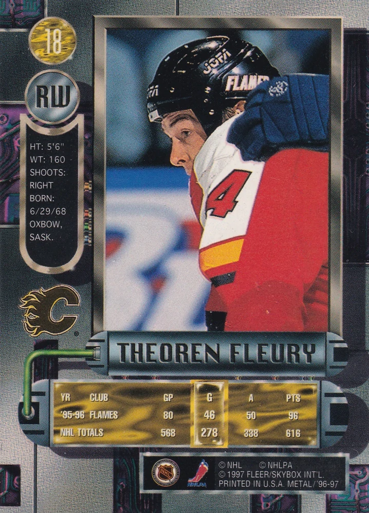 1996-97 Fleer Metal - Theoren Fleury #18