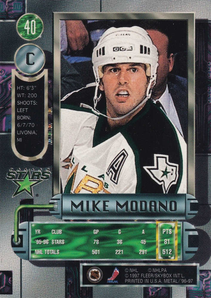 1996-97 Fleer Metal - Mike Modano #40
