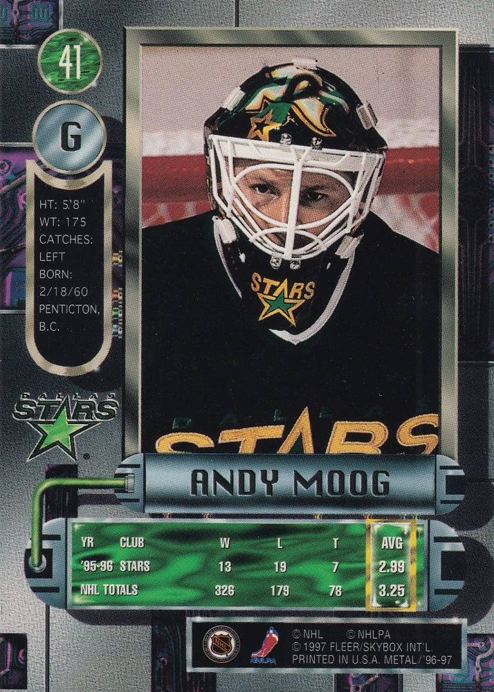 1996-97 Fleer Metal - Andy Moog #41