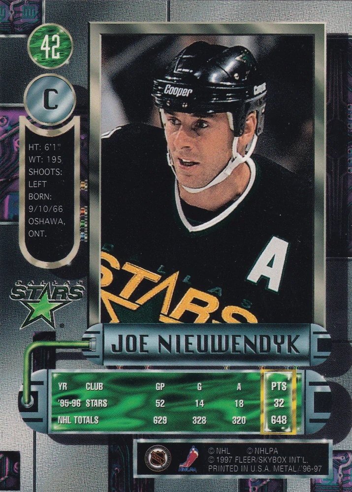 1996-97 Fleer Metal - Joe Nieuwendyk #42