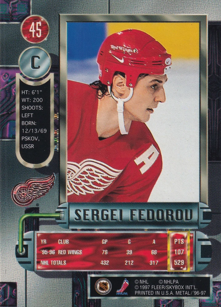 1996-97 Fleer Metal - Sergei Fedorov #45
