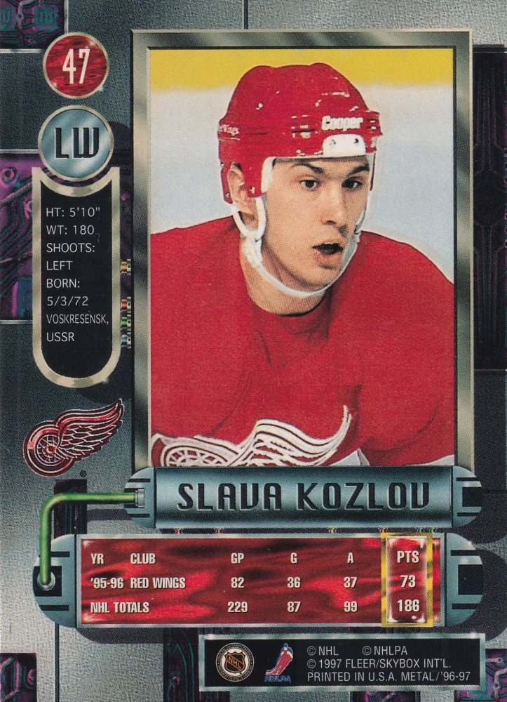 1996-97 Fleer Metal - Slava Kozlov #47