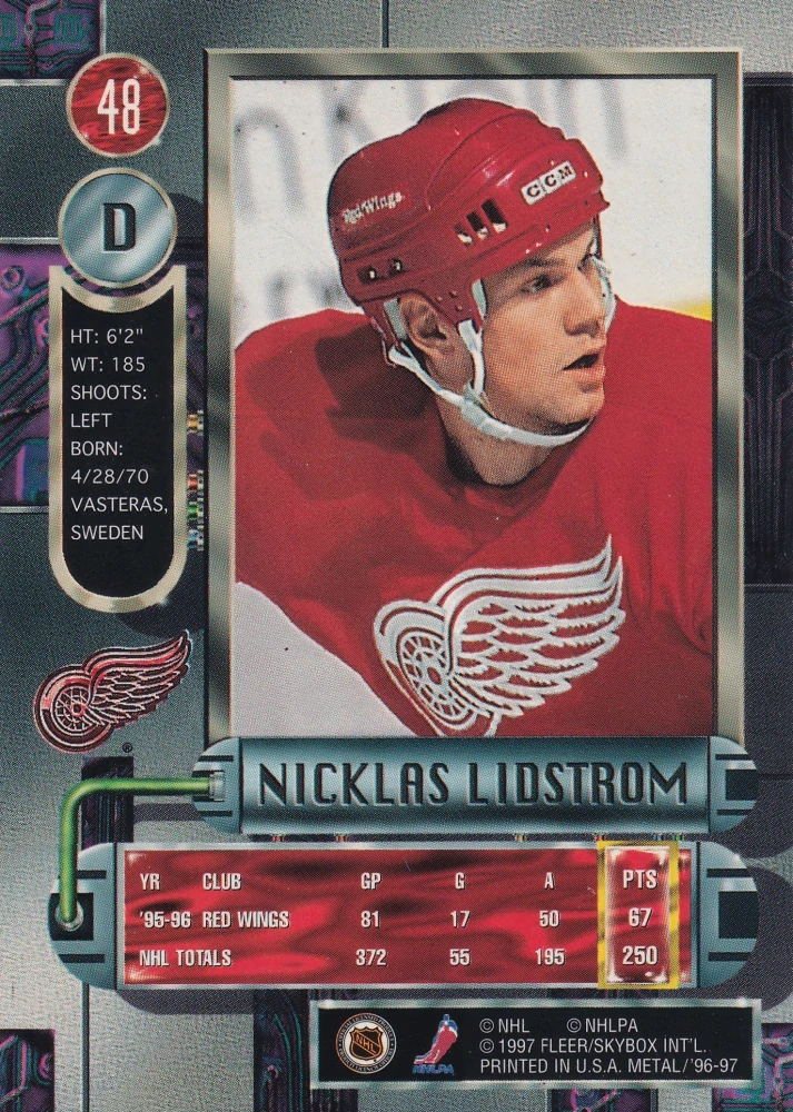 1996-97 Fleer Metal - Nicklas Lidstrom #48