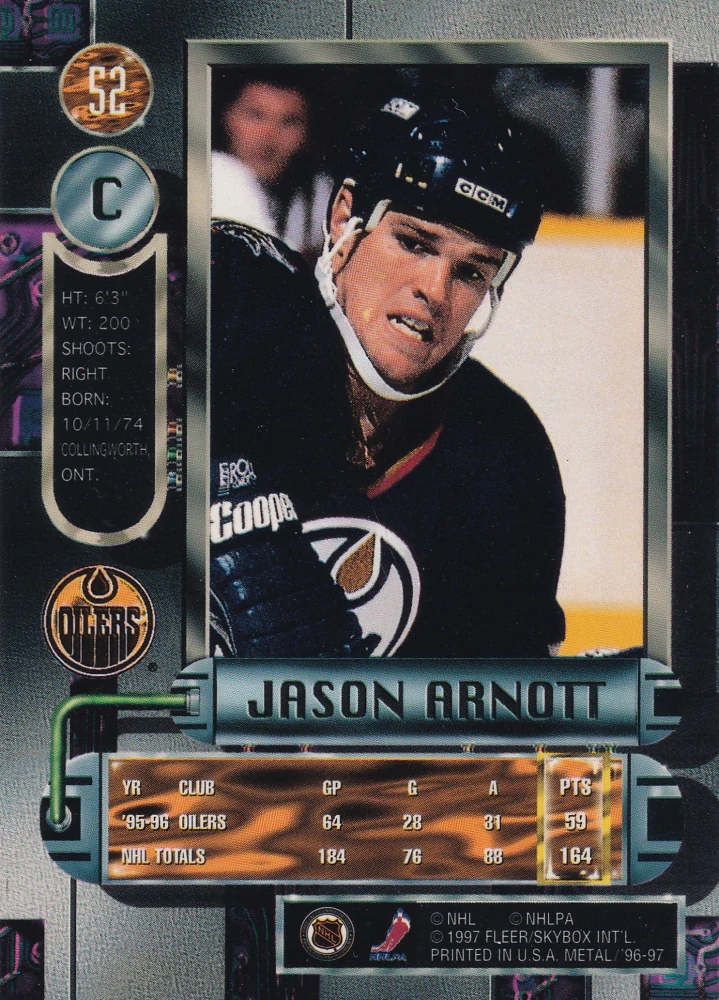 1996-97 Fleer Metal - Jason Arnott #52