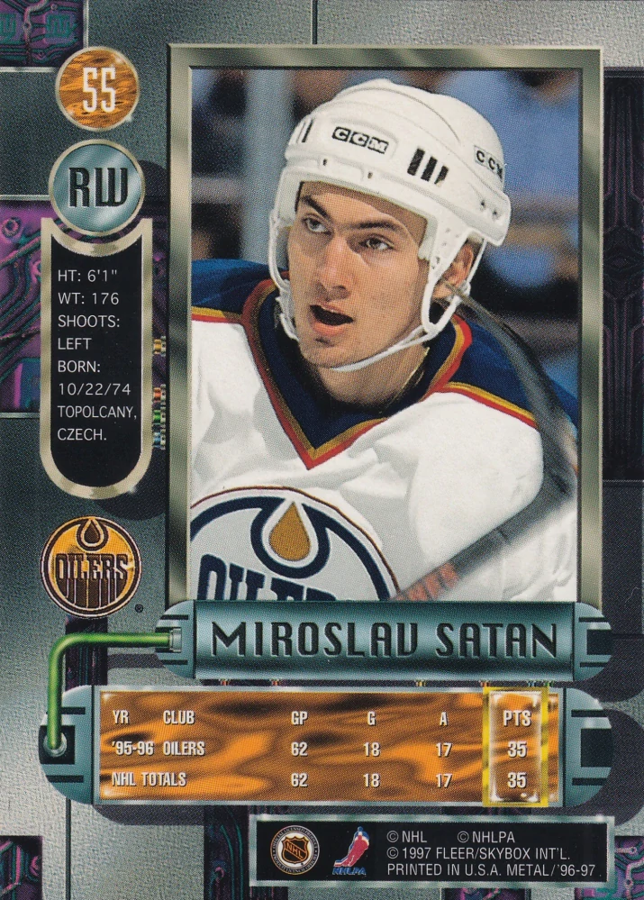 1996-97 Fleer Metal - Miroslav Satan #55