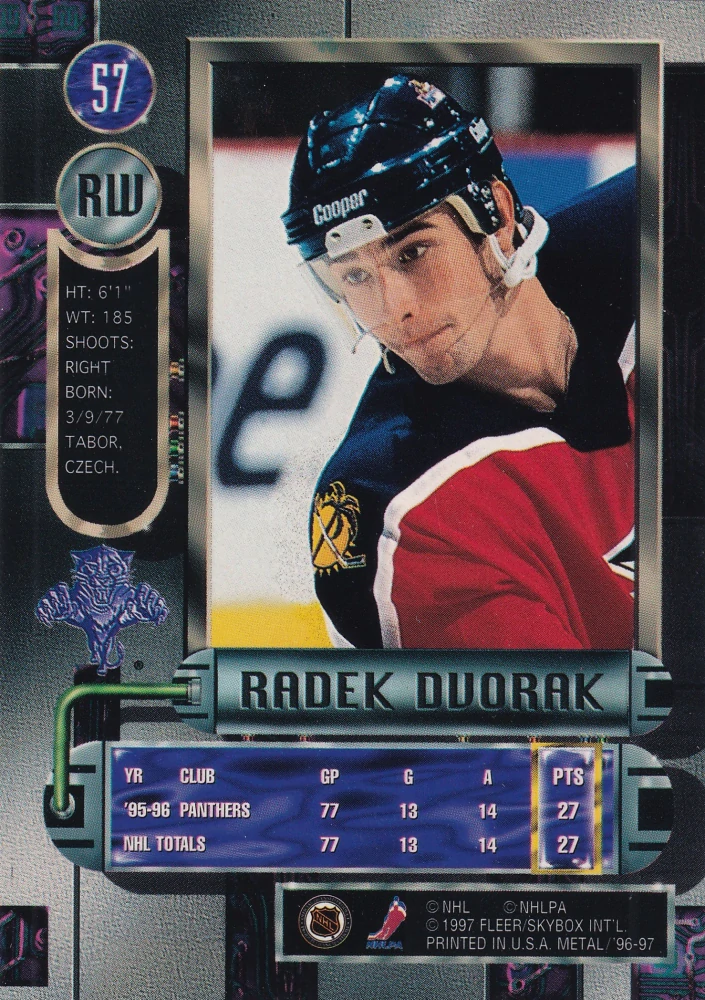 1996-97 Fleer Metal - Radek Dvořák #57