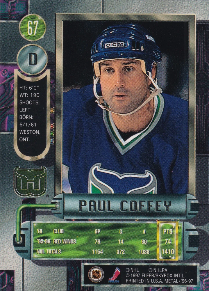 1996-97 Fleer Metal - Paul Coffey #67