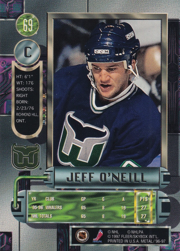 1996-97 Fleer Metal - Jeff O'Neill #69