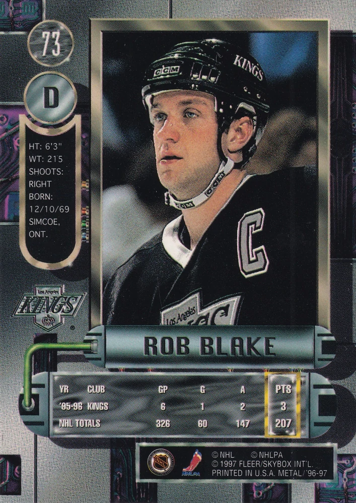 1996-97 Fleer Metal - Rob Blake #73