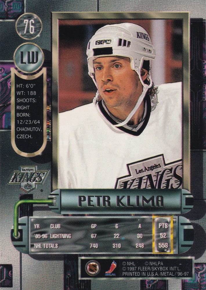 1996-97 Fleer Metal - Petr Klima #76