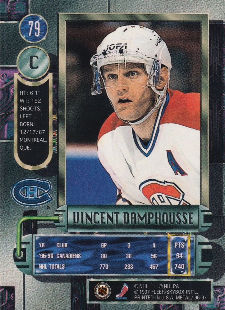 1996-97 Fleer Metal - Vincent Damphousse #79