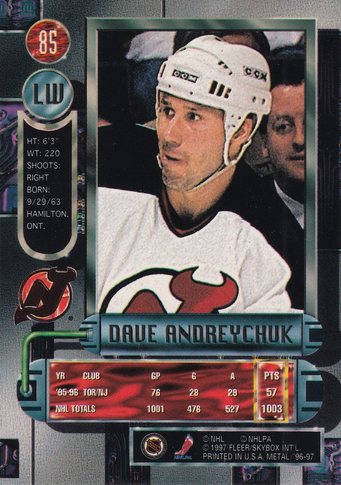 1996-97 Fleer Metal - Dave Andreychuk #85