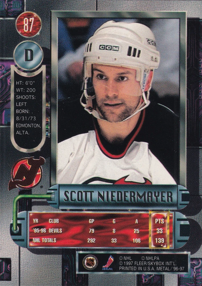 1996-97 Fleer Metal - Scott Niedermayer #87