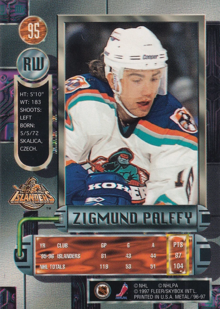 1996-97 Fleer Metal - Zigmund Palffy #95