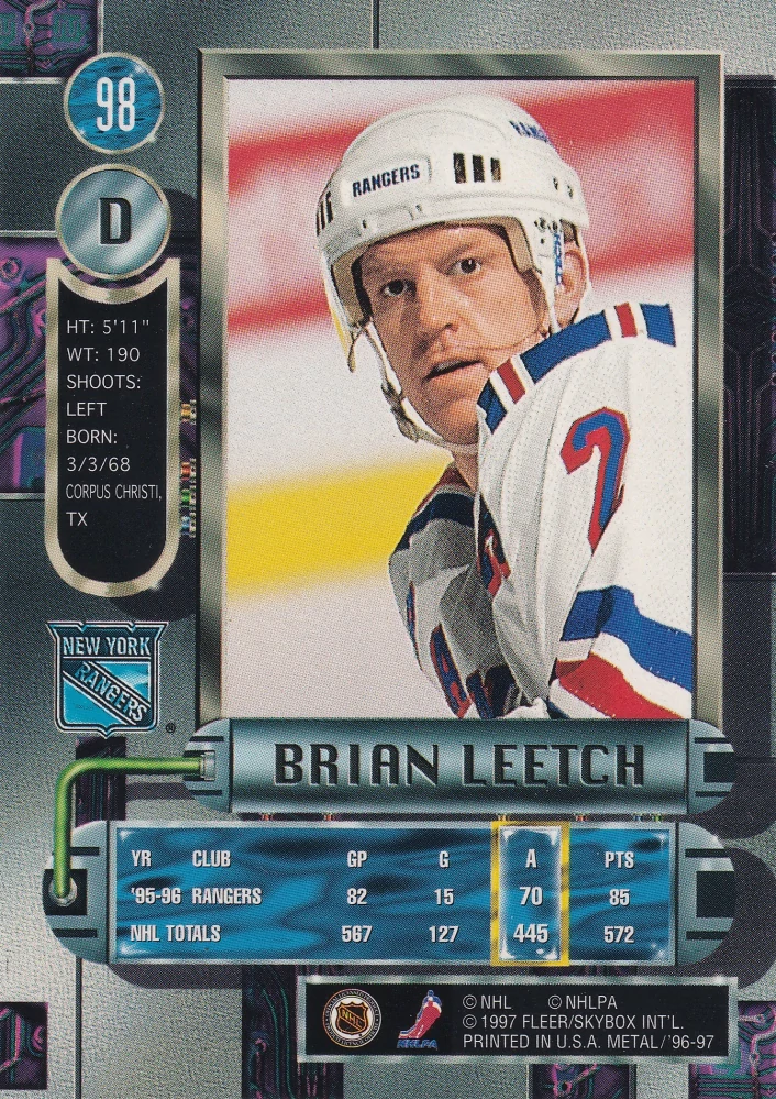 1996-97 Fleer Metal - Brian Leetch #98