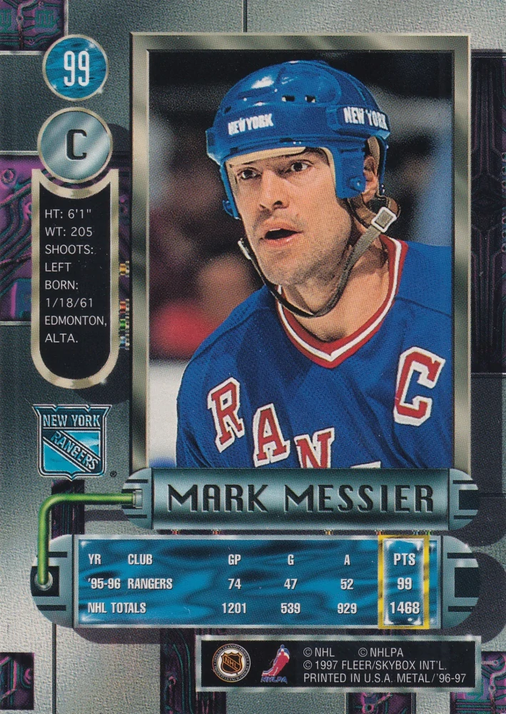 1996-97 Fleer Metal - Mark Messier #99