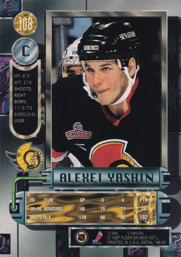1996-97 Fleer Metal - Alexei Yashin #108