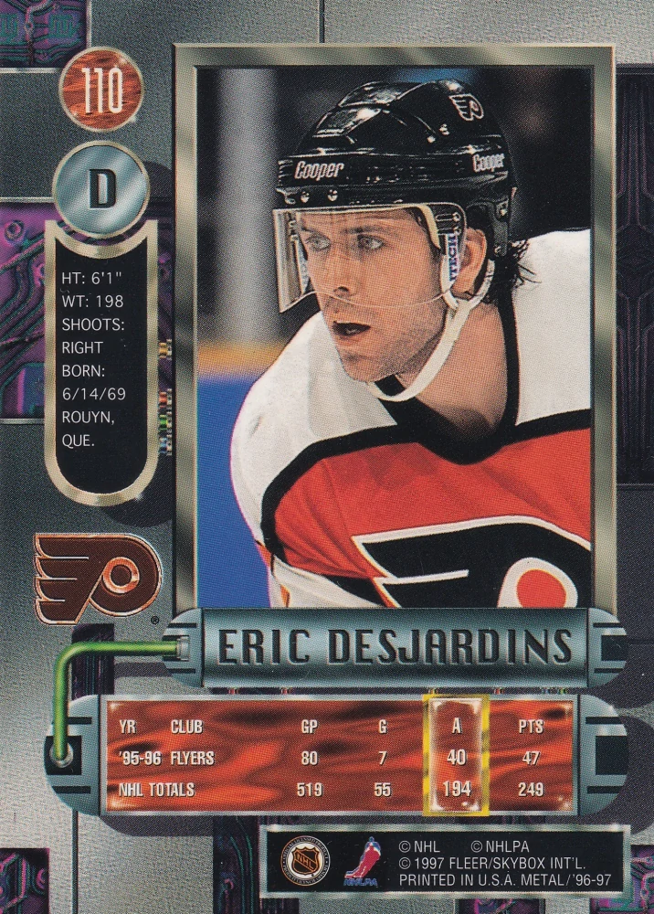 1996-97 Fleer Metal - Eric Desjardins #110
