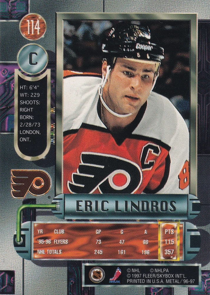 1996-97 Fleer Metal - Eric Lindros #114