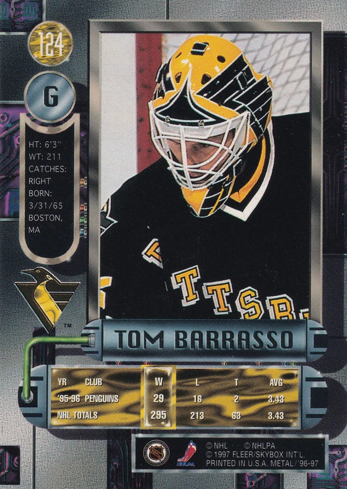1996-97 Fleer Metal - Tom Barrasso #124