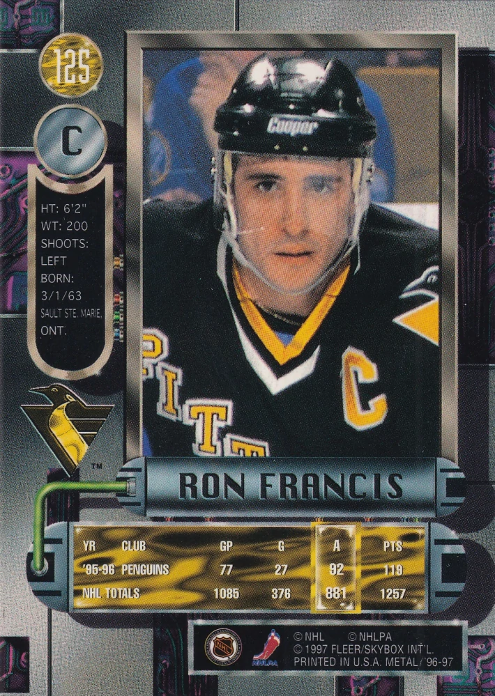 1996-97 Fleer Metal - Ron Francis #125