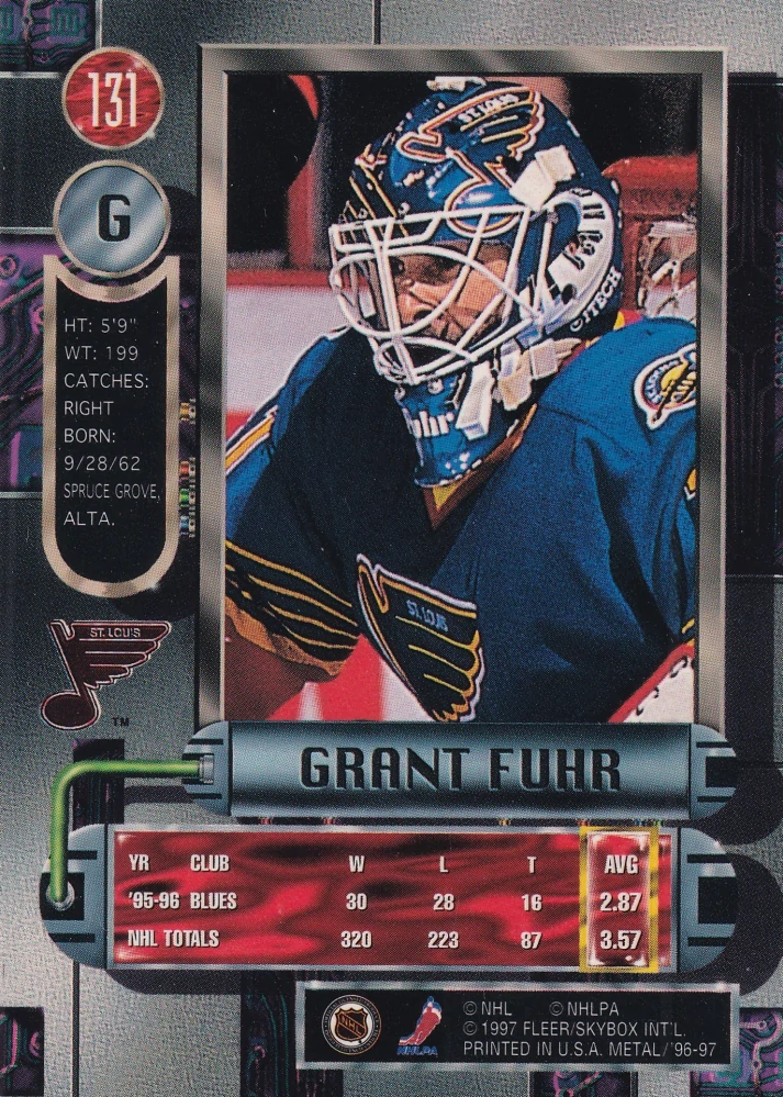 1996-97 Fleer Metal - Grant Fuhr #131
