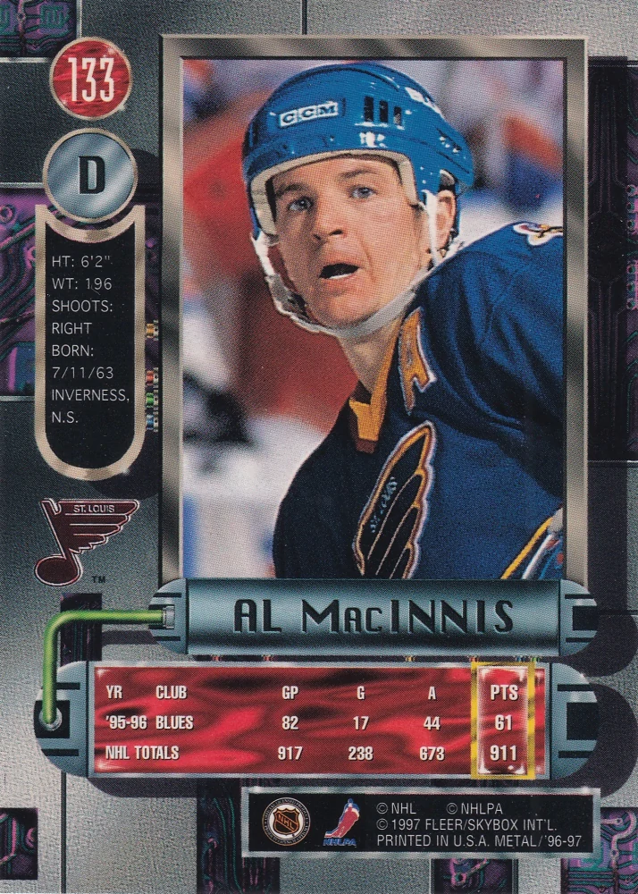 1996-97 Fleer Metal - Al Macinnis #133