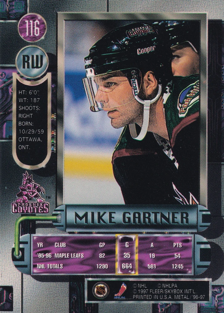 1996-97 Fleer Metal - Mike Gartner #116