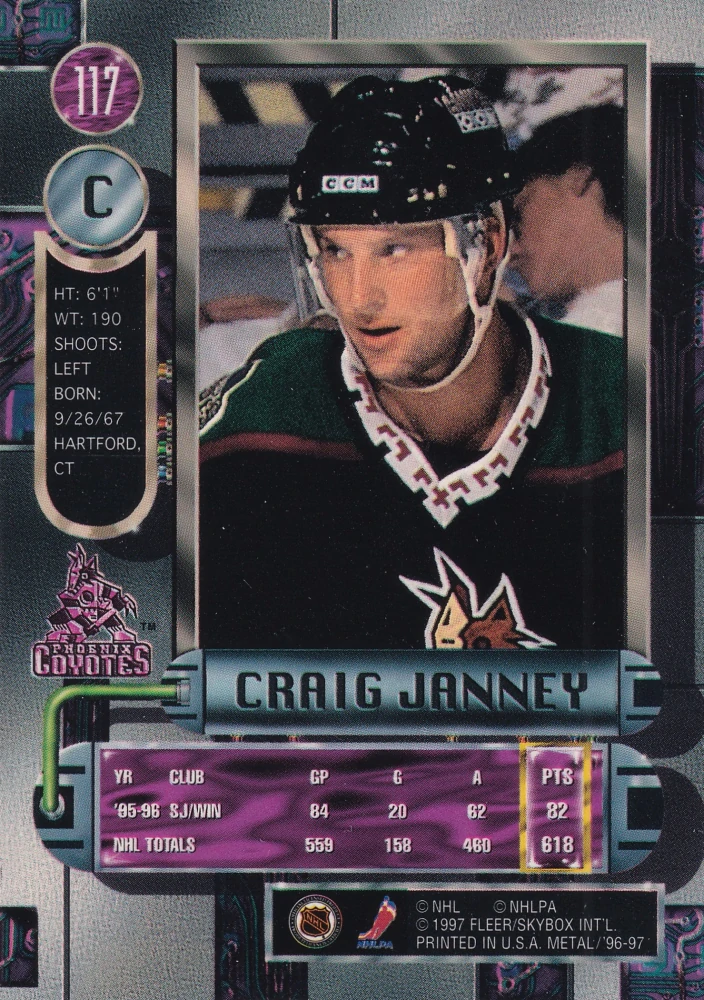 1996-97 Fleer Metal - Craig Janney #117