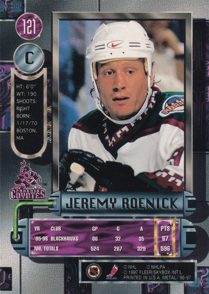 1996-97 Fleer Metal - Jeremy Roenick #121