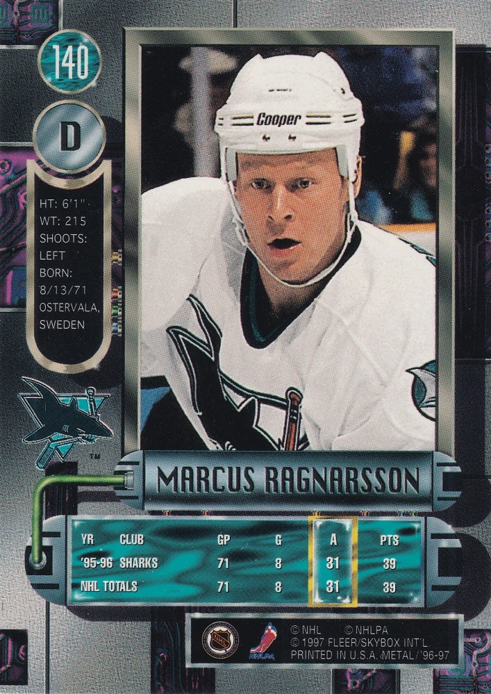 1996-97 Fleer Metal - Marcus Ragnarsson #140
