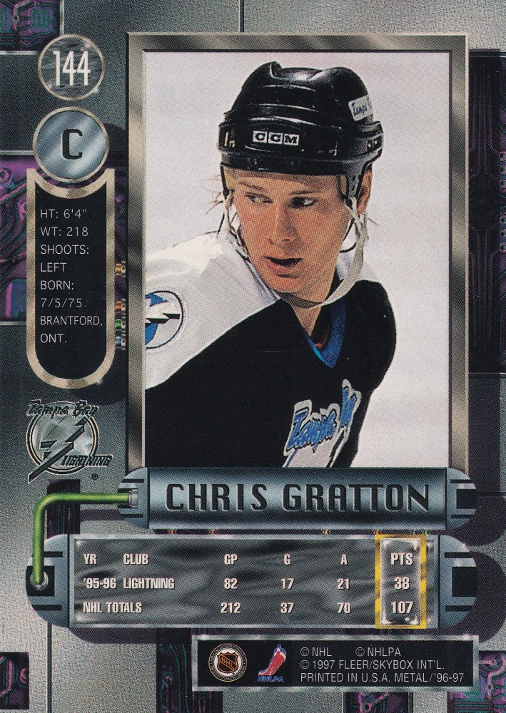 1996-97 Fleer Metal - Chris Gratton #144