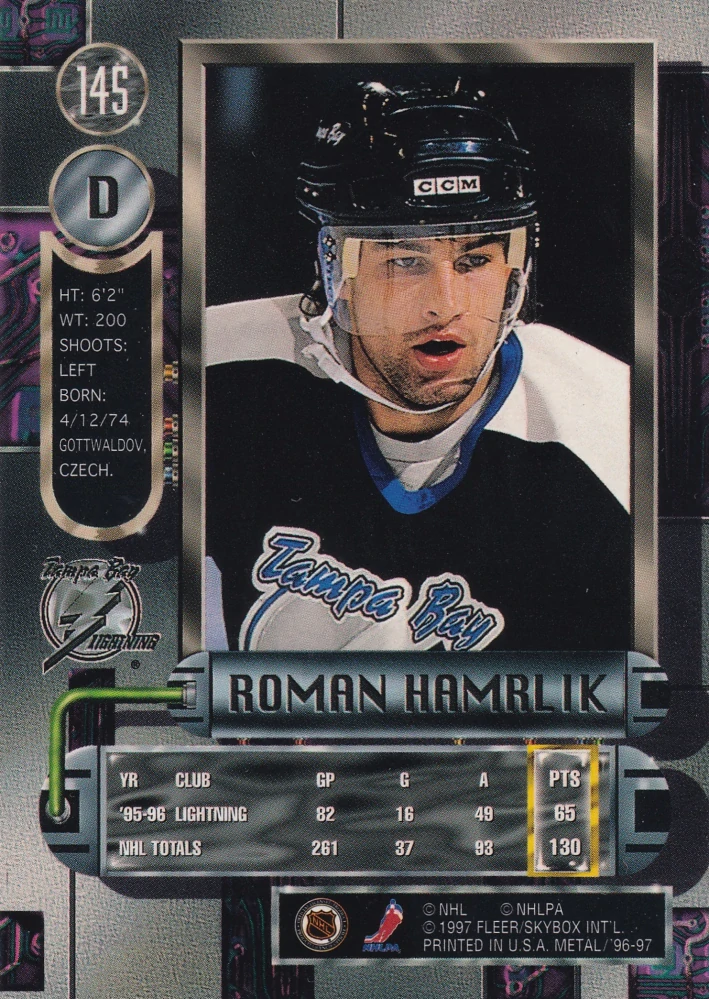 1996-97 Fleer Metal - Roman Hamrlík #145