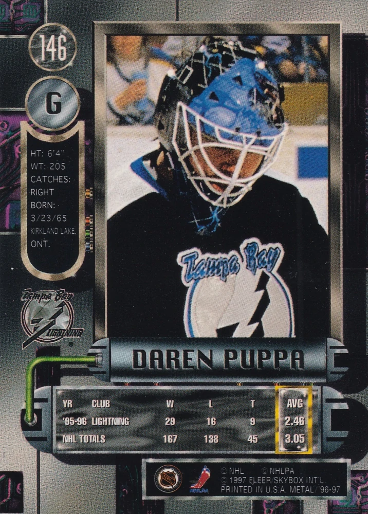 1996-97 Fleer Metal - Daren Puppa #146