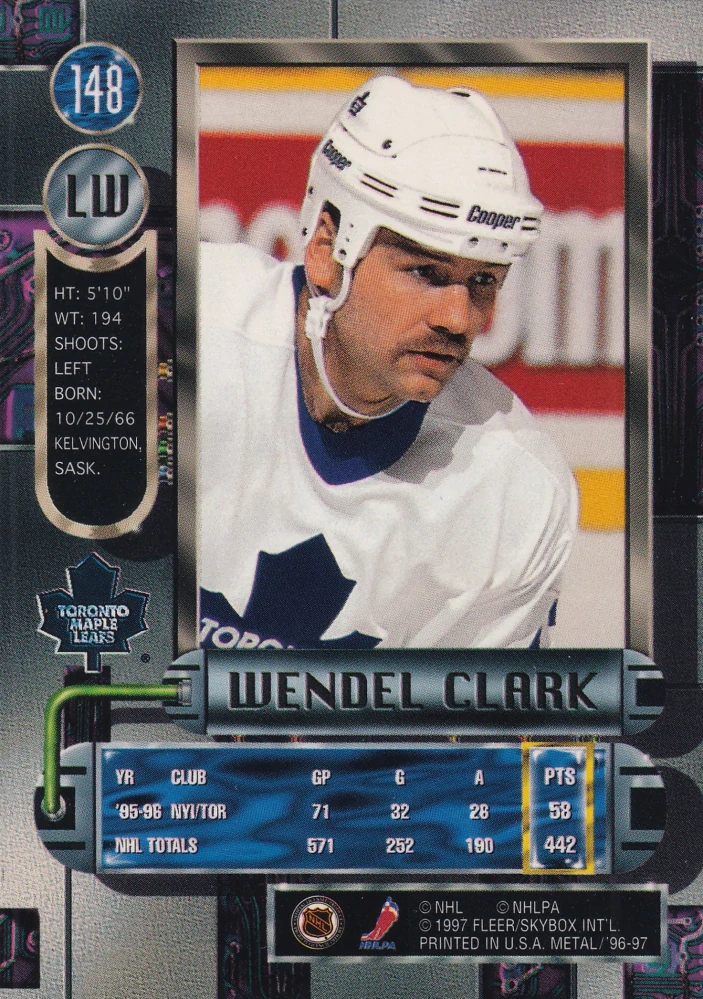 1996-97 Fleer Metal - Wendel Clark #148