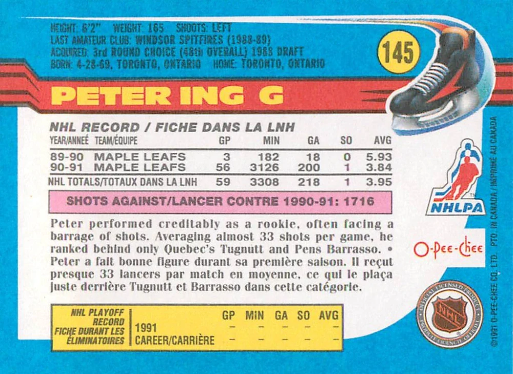 1991-92 Topps - Peter Ing #145