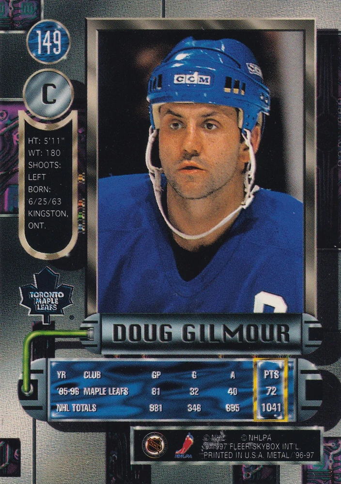 1996-97 Fleer Metal - Doug Gilmour #149