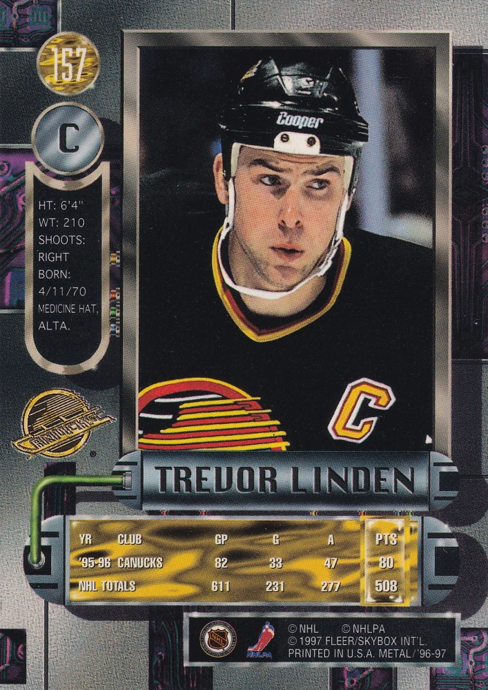 1996-97 Fleer Metal - Trevor Linden #157