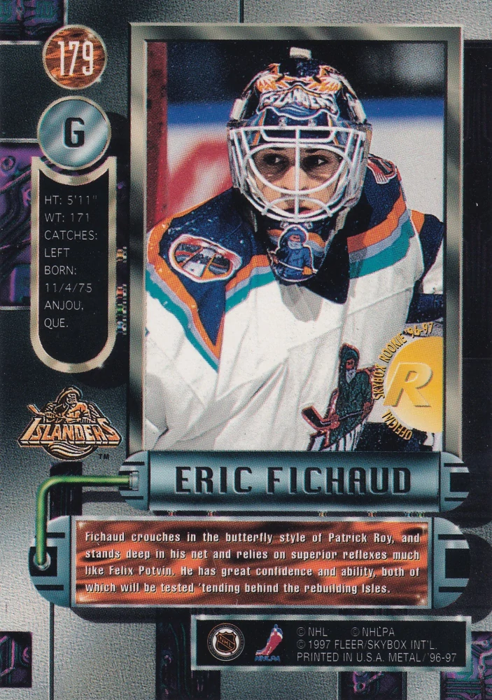 1996-97 Fleer Metal - Eric Fichaud #179