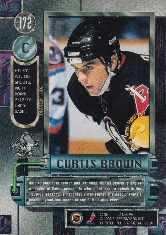 1996-97 Fleer Metal - Curtis Brown #172