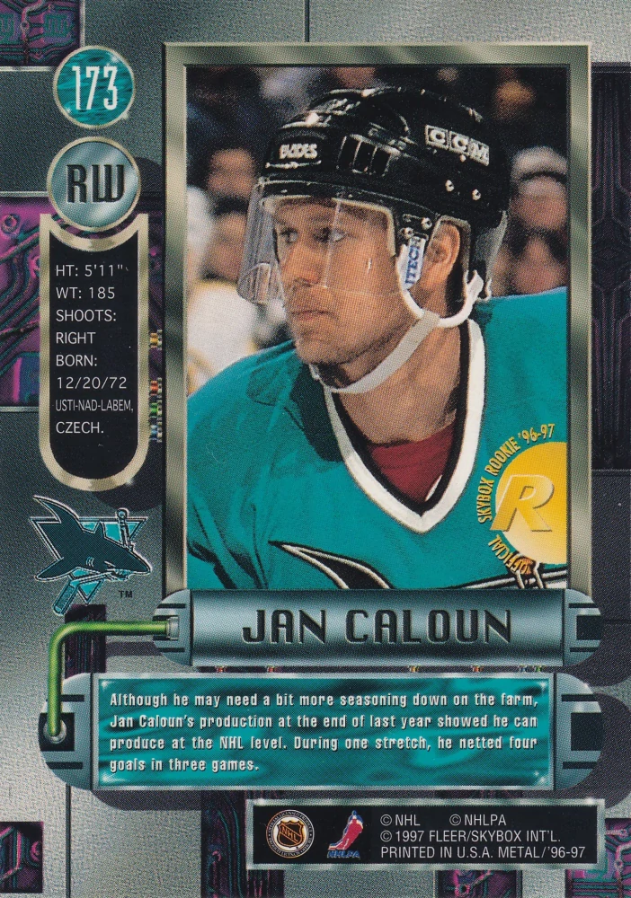 1996-97 Fleer Metal - Jan Čaloun #173