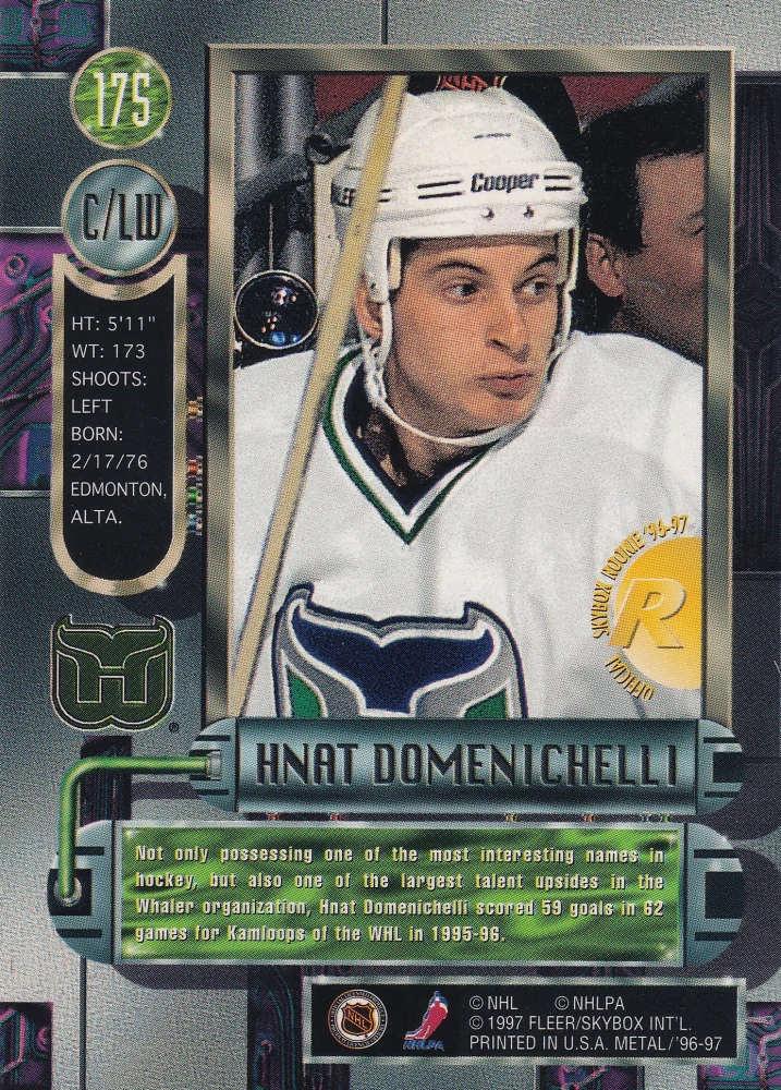 1996-97 Fleer Metal - Hnat Domenichelli #175
