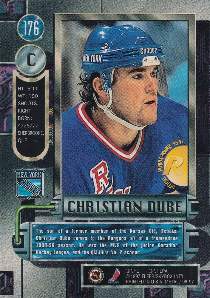 1996-97 Fleer Metal - Christian Dube #176