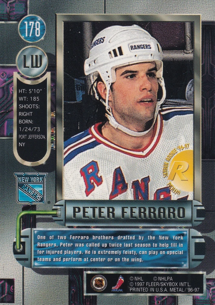 1996-97 Fleer Metal - Peter Ferraro #178