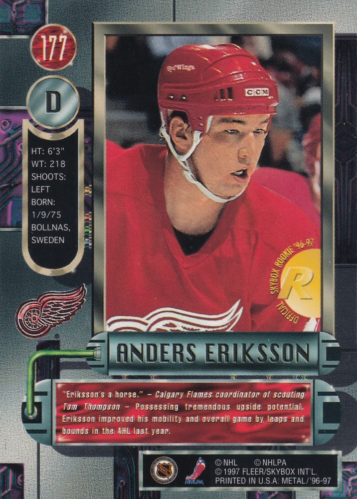 1996-97 Fleer Metal - Anders Eriksson #177