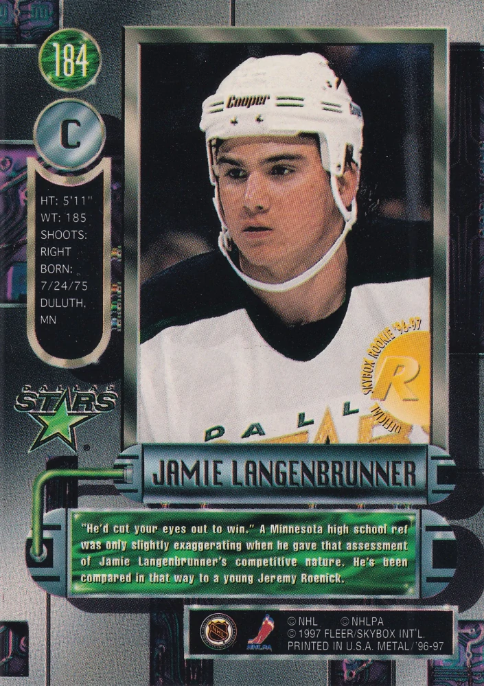 1996-97 Fleer Metal - Jamie Langenbrunner #184