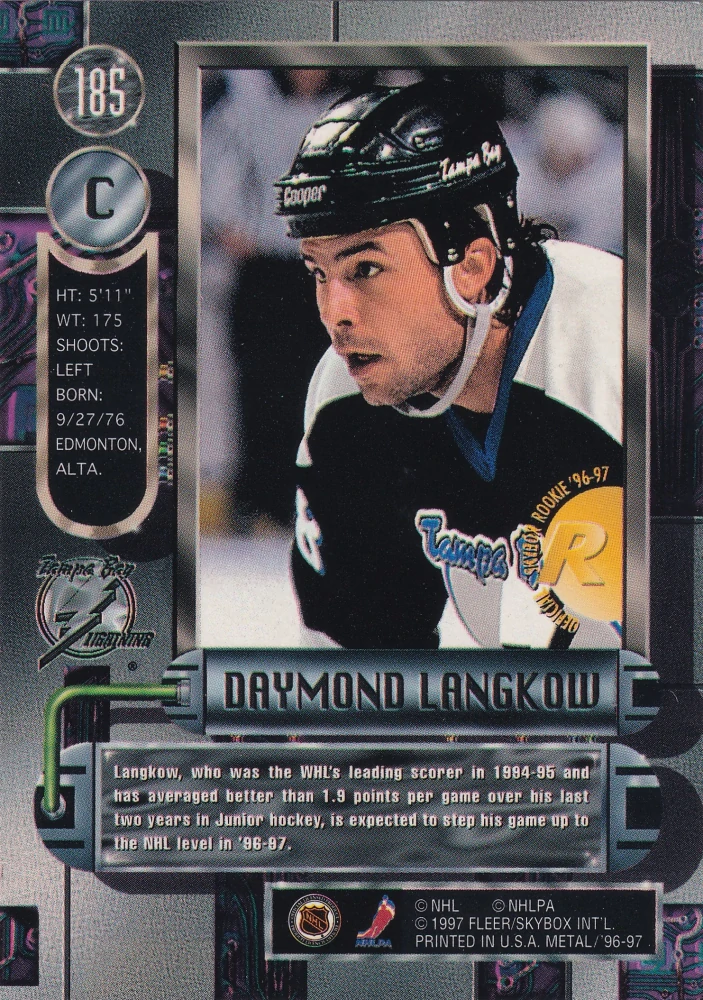 1996-97 Fleer Metal - Daymond Langkow #185