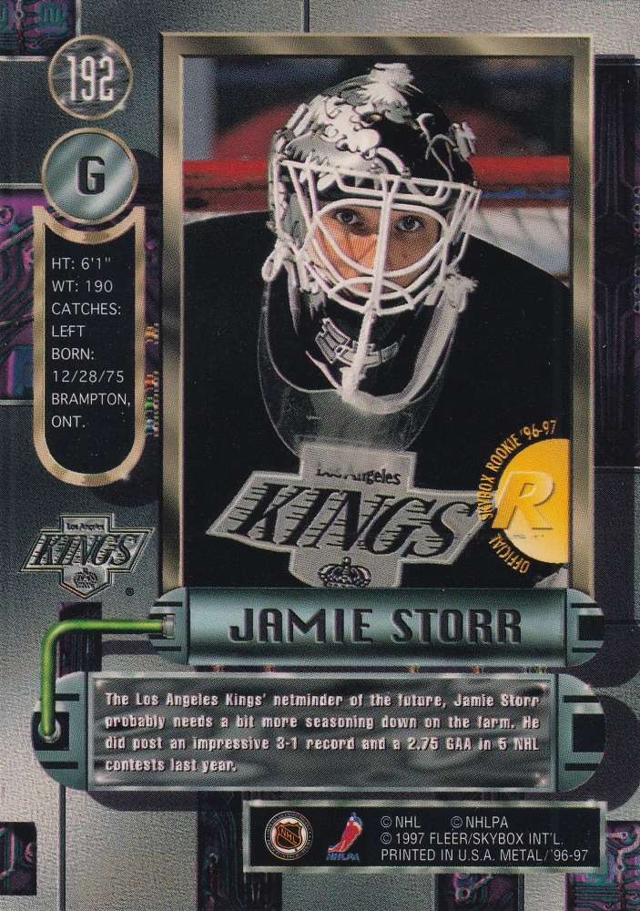 1996-97 Fleer Metal - Jamie Storr #192