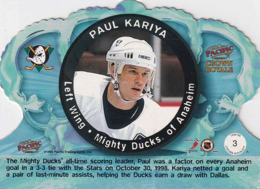 1998-99 Pacific Crown Royale - Paul Kariya #3